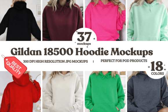 Download Gildan 18500 Hoodie Mockup Bundle - Premium Resources